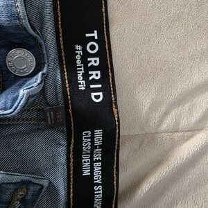 Torrid High-Rise Baggy Straight Jeans - Classic Denim